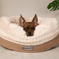 Ellen Donut Dog Bed (in Tan, Pink or Grey) by Scruffs
